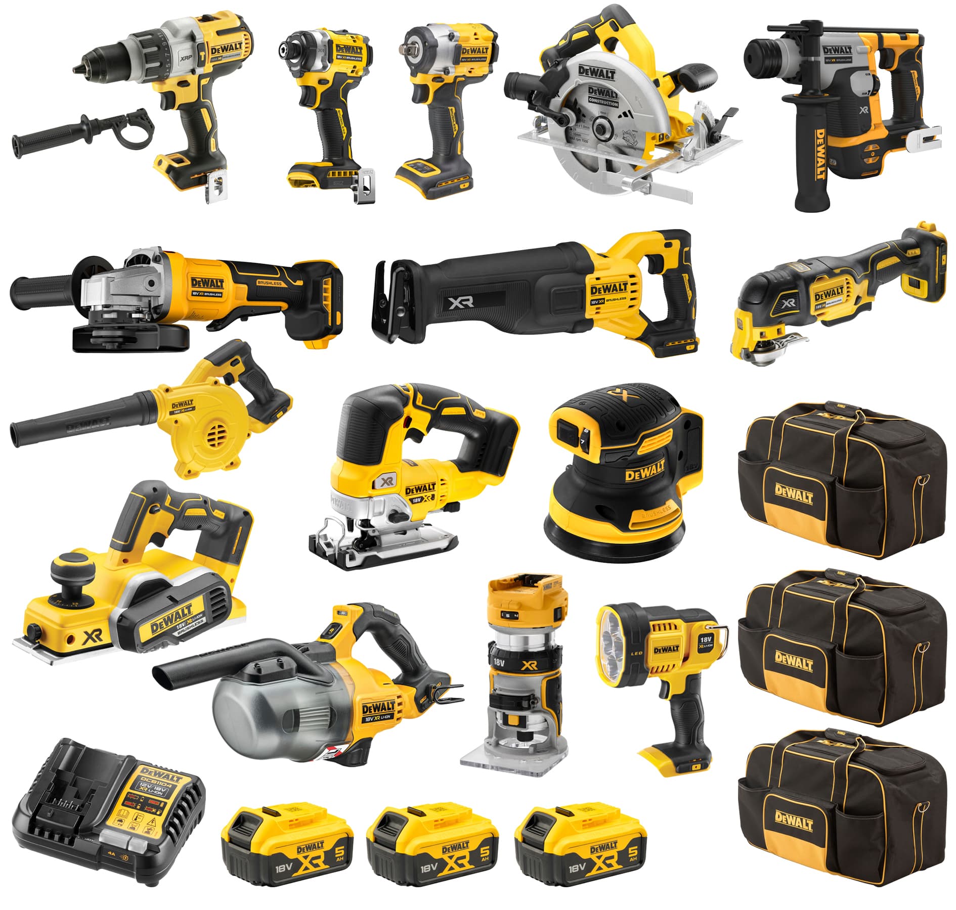 DEWALT DCZ1585P3-XE 18V 15PC COMBO KIT - 5AH