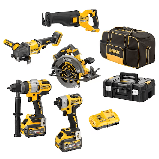 DEWALT DCZ596X2T-XE 18V/54V XR Mixed Voltage 5 Piece Kit - 9.0Ah