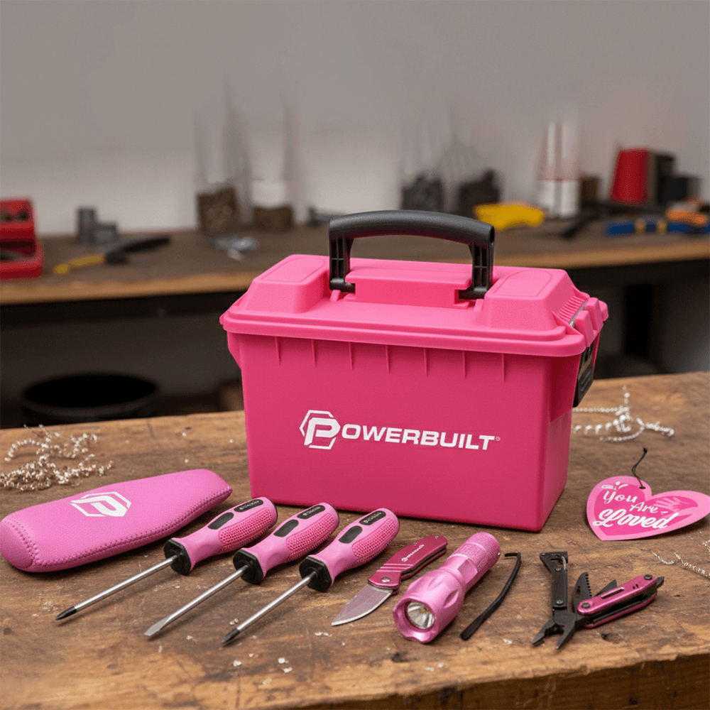 Powerbuilt Girl Boss 9pc Pink Tool Gift Set