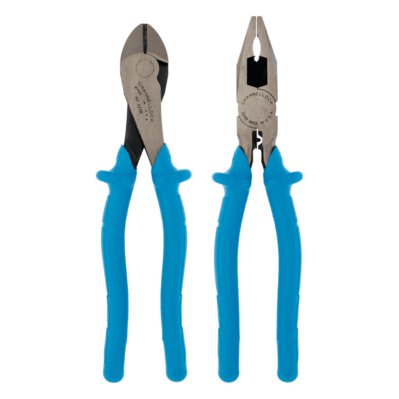 CHANNELLOCK Linesman and Diagonal Cutting Plier Set