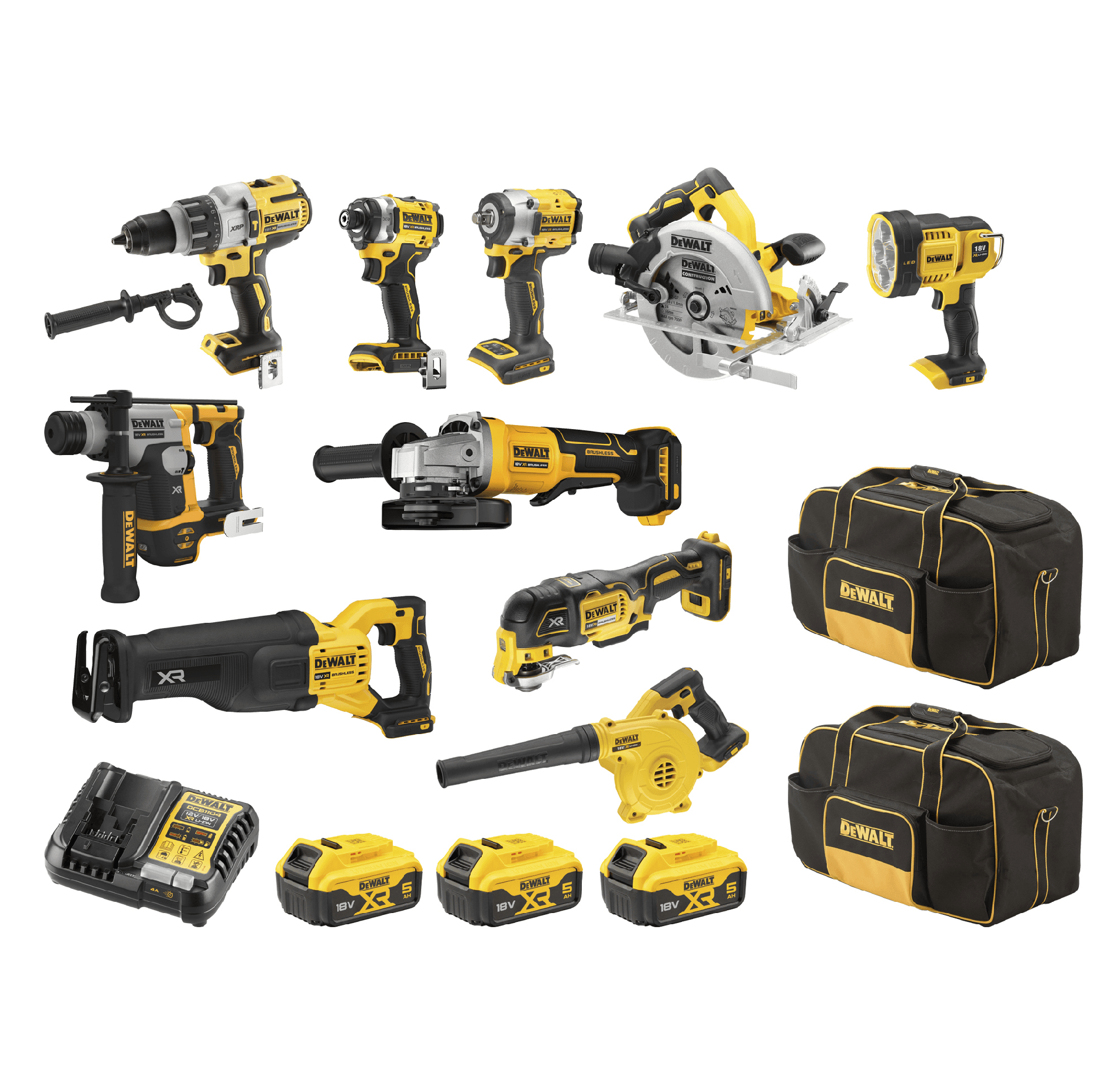 DEWALT DCZ1085P3-XE 10PC COMBO KIT 5AH