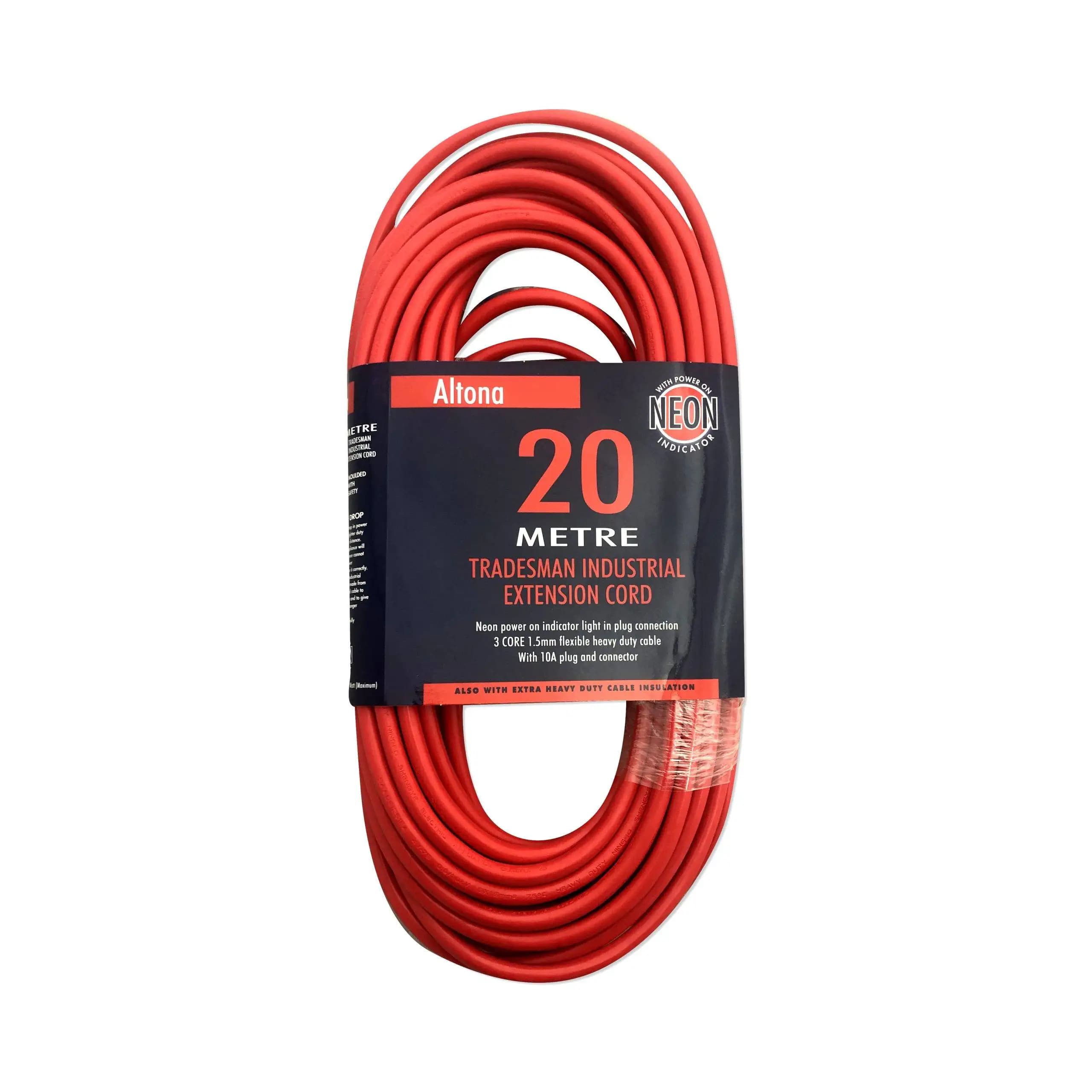 ALTONA EC20XHDN Extra Heavy Duty Red Extension Lead 20m