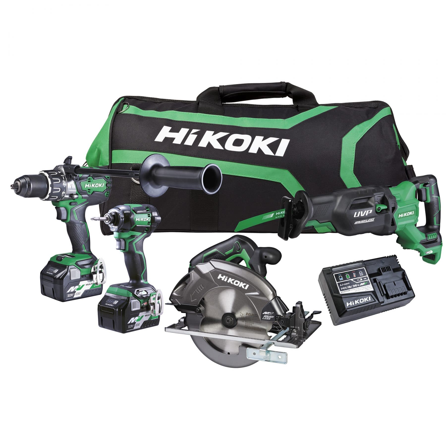 HIKOKI KC364DE(GRZ) 36V Brushless 4-Tool Kit