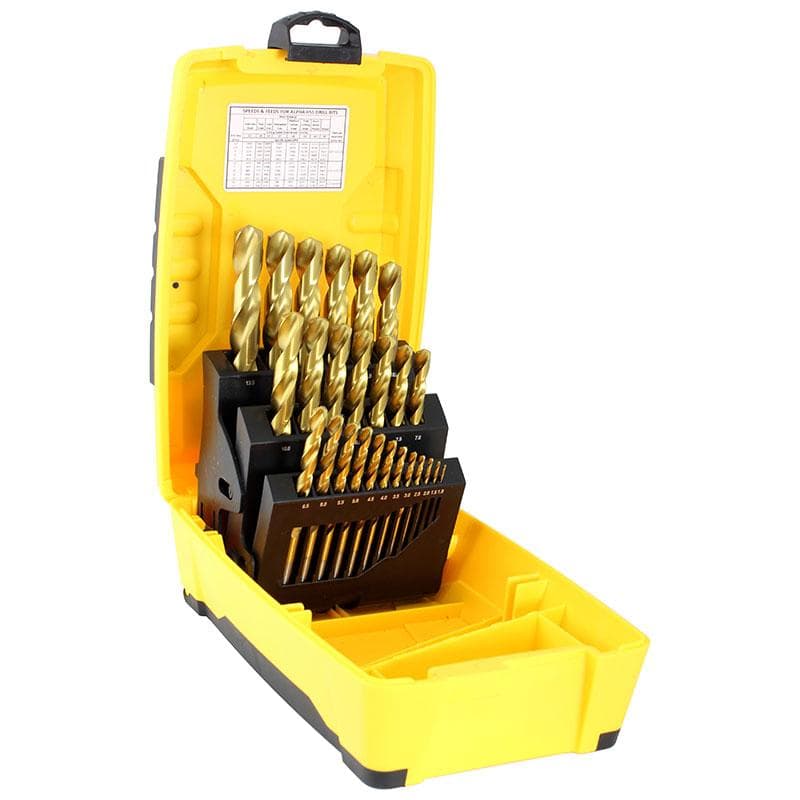 Alpha Tuffbox Drill Set Gold Series Metric 1.0 - 13.0mm 25pc