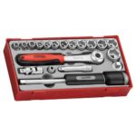 Teng TT3819 19pc 3/8in Dr. Skt & Acc Set 8-22mm - TC-Tray