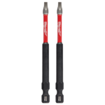 MILWAUKEE SHOCKWAVE™ POWER BIT SQUARE RECESS #2 89MM (3-1/2") 2PK