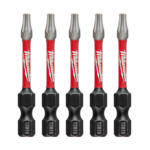 MILWAUKEE SHOCKWAVE™ POWER BIT SECURITY TORX TXB015 50MM (2") 5 PACK