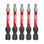 MILWAUKEE SHOCKWAVE™ POWER BIT SECURITY TORX TXB020 50MM (2") 5 PACK