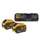DEWALT DCB132X2-XE 4A Dual Port Charger + 2 X 9Ah Battery kit