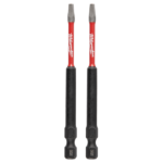 MILWAUKEE SHOCKWAVE™ POWER BIT SQUARE RECESS #1 89MM (3-1.2") 2PK