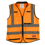 MILWAUKEE PREMIUM HIGH VISIBILITY ORANGE SAFETY VEST- L/XL