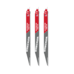 MILWAUKEE SAWZALL™ The WRECKER™ with Carbide Teeth Demolition 300mm 12" 6TPI Blade 3 Pack
