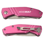 Woodbuilt Pink Drop Point Folding Knife