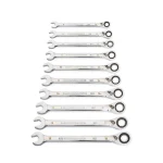 GEARWRENCH 87027 10 Piece 12 Point Metric 90T Reversible Ratcheting Wrench Set