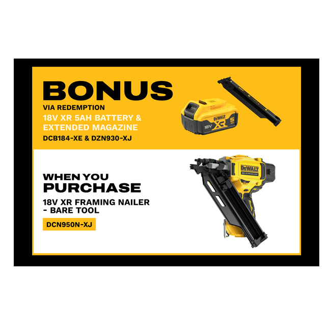 DEWALT DCN950N-XJ 18V C/L FRAMING NAILER SKIN