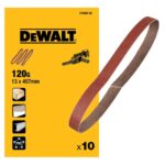 DEWALT DT3606-QZ 13mm x 457mm 120g Band File Sanding Belt (10 Pk)