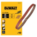 DEWALT DT3607-QZ 13mm x 457mm 40, 80, 120 Grit Band File Sanding Belt (10 Pk)