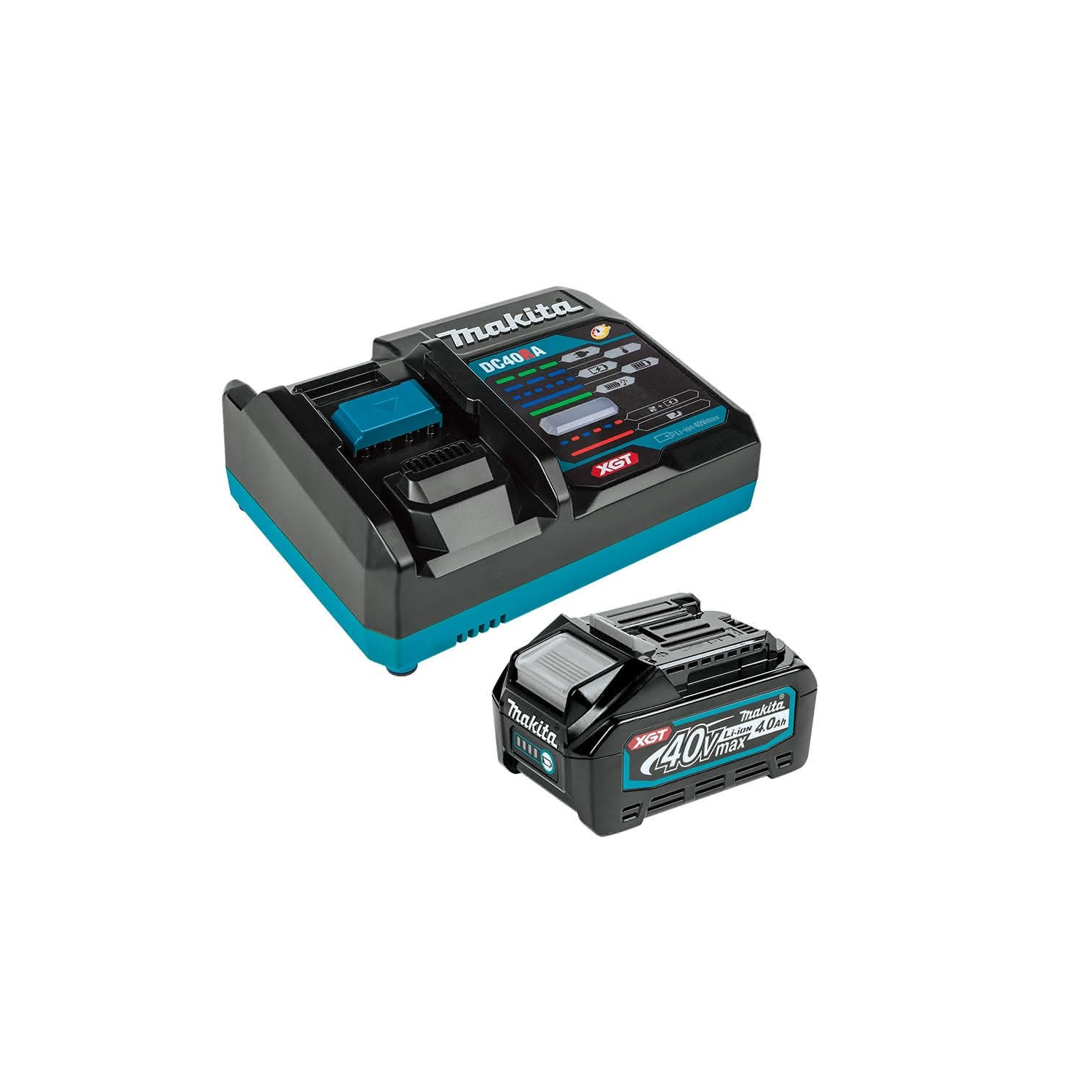 MAKITA 191J68-8 40Vmax XGT Battery and Charger Starter Pack (4.0Ah)